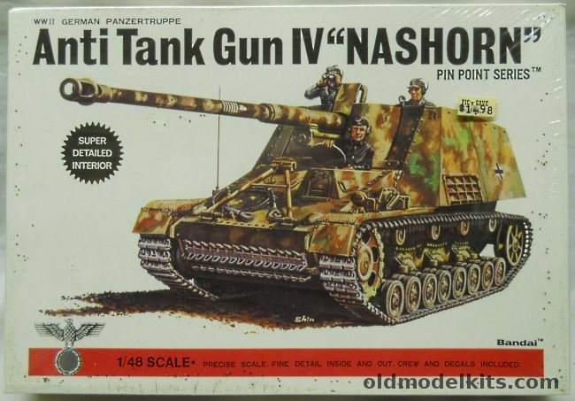 Bandai 1/48 Anti-Tank Gun IV Sd.Kfz. 164 Nashorn - (Hornisse), 8258 plastic model kit